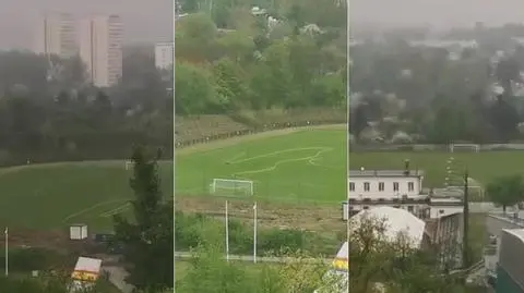 Czasem słońce, czasem deszcz. A Marymont podlewa stadion