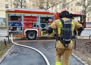 Pożar mieszkania przy placu Wilsona 