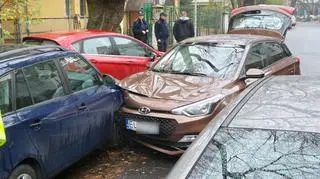 Uszkodził samochody trzech policjantów