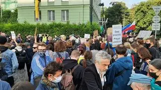 Protest przed siedzibą Straży Granicznej