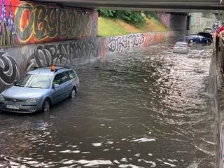 Zalany tunel na Cierlickiej