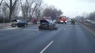 Wypadek na Wisłostradzie