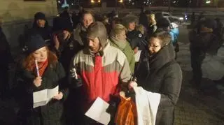 Protest przed Komendą Stołeczną Policji