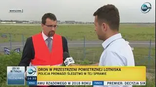 Rzecznik lotniska o incydencie z dronem