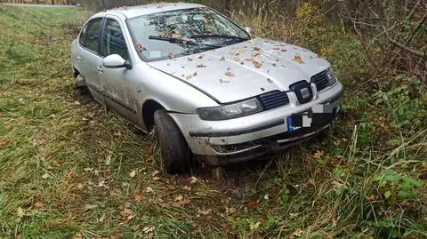 Jej samochód wylądował w rowie przez "łyse opony"