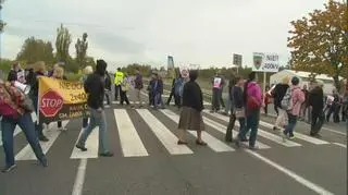 Protest przeciwko budowie linii 400kV