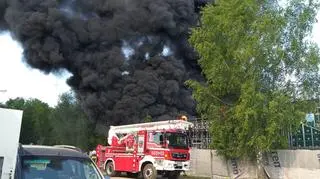 Pożar budynku klubowego Ryś Laski