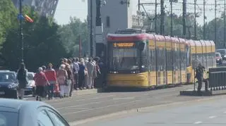 Awaria tramwaju na moście Poniatowskiego