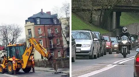 Zamknięty wiadukt: "Korek po horyzont"