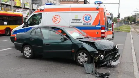 Toyota w hondę na Mokotowie