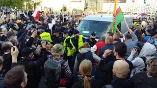 Protest przedsiębiorców w centrum