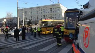 Zderzenie tramwajów przy kinie Femina