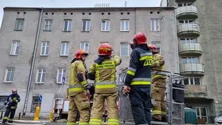 Pożar przy skrzyżowaniu ulic Mińskiej i Chodakowskiej