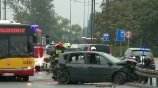 Wypadek na Trasie Łazienkowskiej