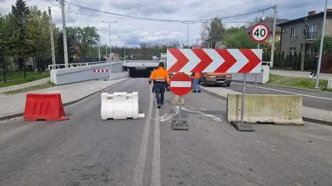 Uszkodzony tunel w Sulejówku