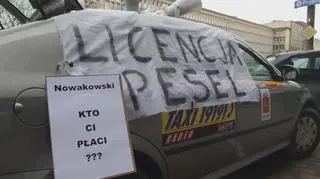 Protest taksówkarzy