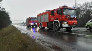 Pożar samochodu ciężarowego na Pułkowej