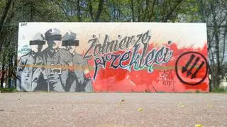 Zniszczyli mural Żołnierzy Wyklętych