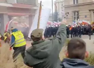 Protest rolników, policyjne nagrania