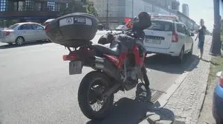Zderzenie motocykla z taksówką