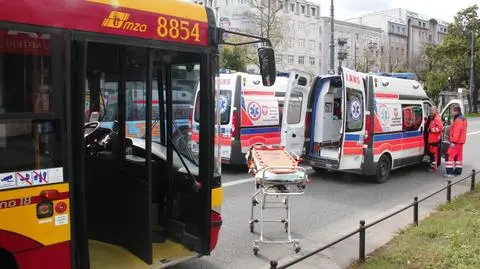 Gwałtowne hamowanie. Siedem osób rannych
