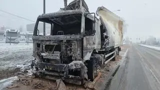 Pożar ciężarówki przy Połczyńskiej 