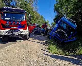 Wypadek w miejscowości Tomice