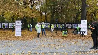 Protest branży targowej przed KPRM