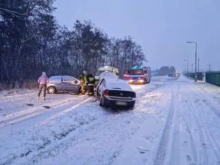 Czołowe zderzenie w Wieliszewie