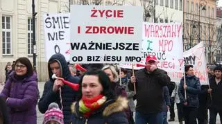 Protest przed Pałacem Prezydenckim