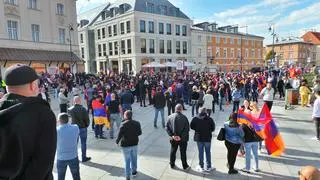 Protestujące zebrali się na placu Zamkowym