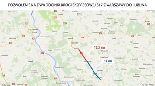 Wojewoda wydał zgodę na budowę tych odcinków S17