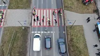 Protest rolników na Przyczółkowej 