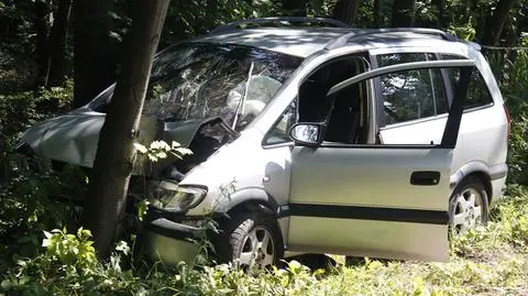 Uderzył w drzewo. Zmarł wcześniej, za kierownicą?