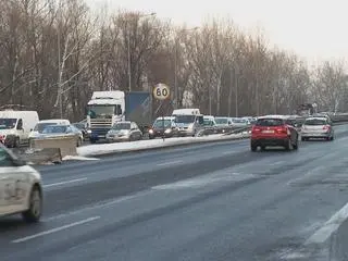 Zderzenie dwóch aut na Wisłostradzie