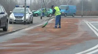 Samochód wpadł w poślizg