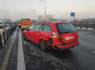 Zderzenie na Trasie Łazienkowskiej