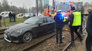 Pościg zakończył się na torowisku