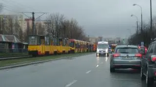 Wypadek tramwajowy na Bielanach