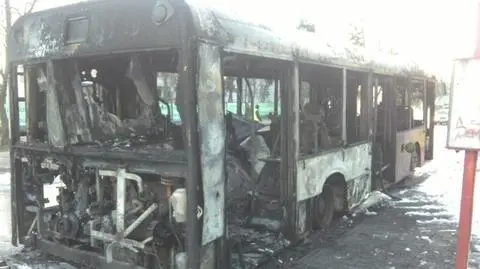 Pożar autobusu. "Spłonął doszczętnie"