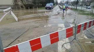 Awaria przy Trasie Łazienkowskiej