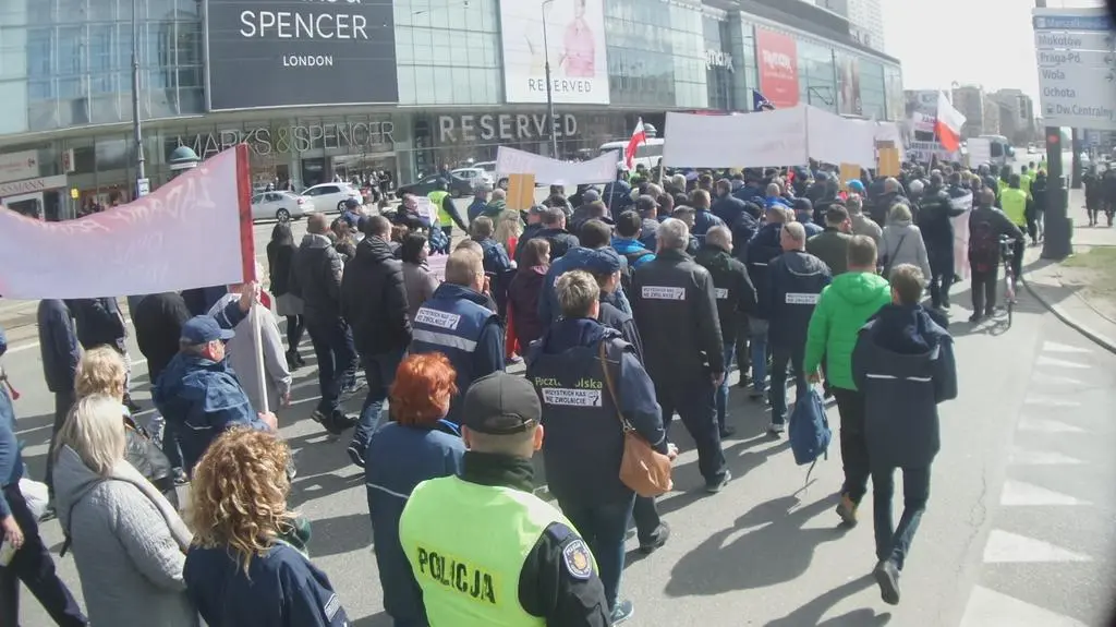 Protest w centrum
