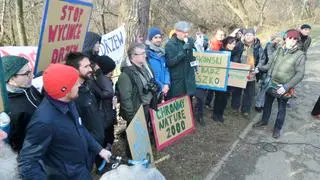 Protest przy Wybrzeżu Helskim