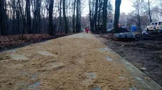 Budowa chodnika na Dewajtis