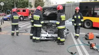 W zderzeniu brał udział również mercedes