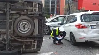 Zderzenie trzech aut na Domaniewskiej