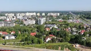 Ulica Modlińska w rejonie osiedla "Winnica"