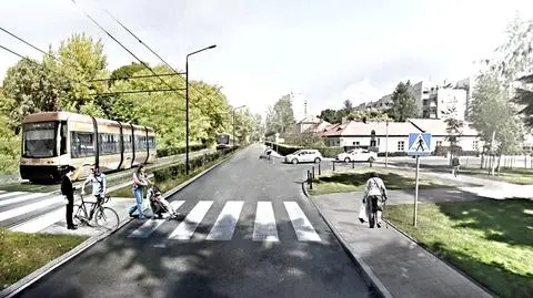 Tramwaj wzdłuż Pola Mokotowskiego - wizualizacja