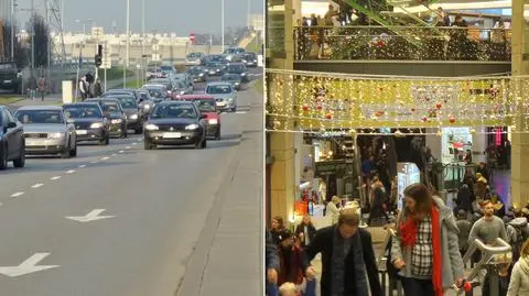 Parkingi pełne, w sklepach tłok. Przedświąteczna gorączka zakupów