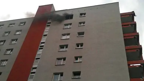 Pożar na 10 piętrze